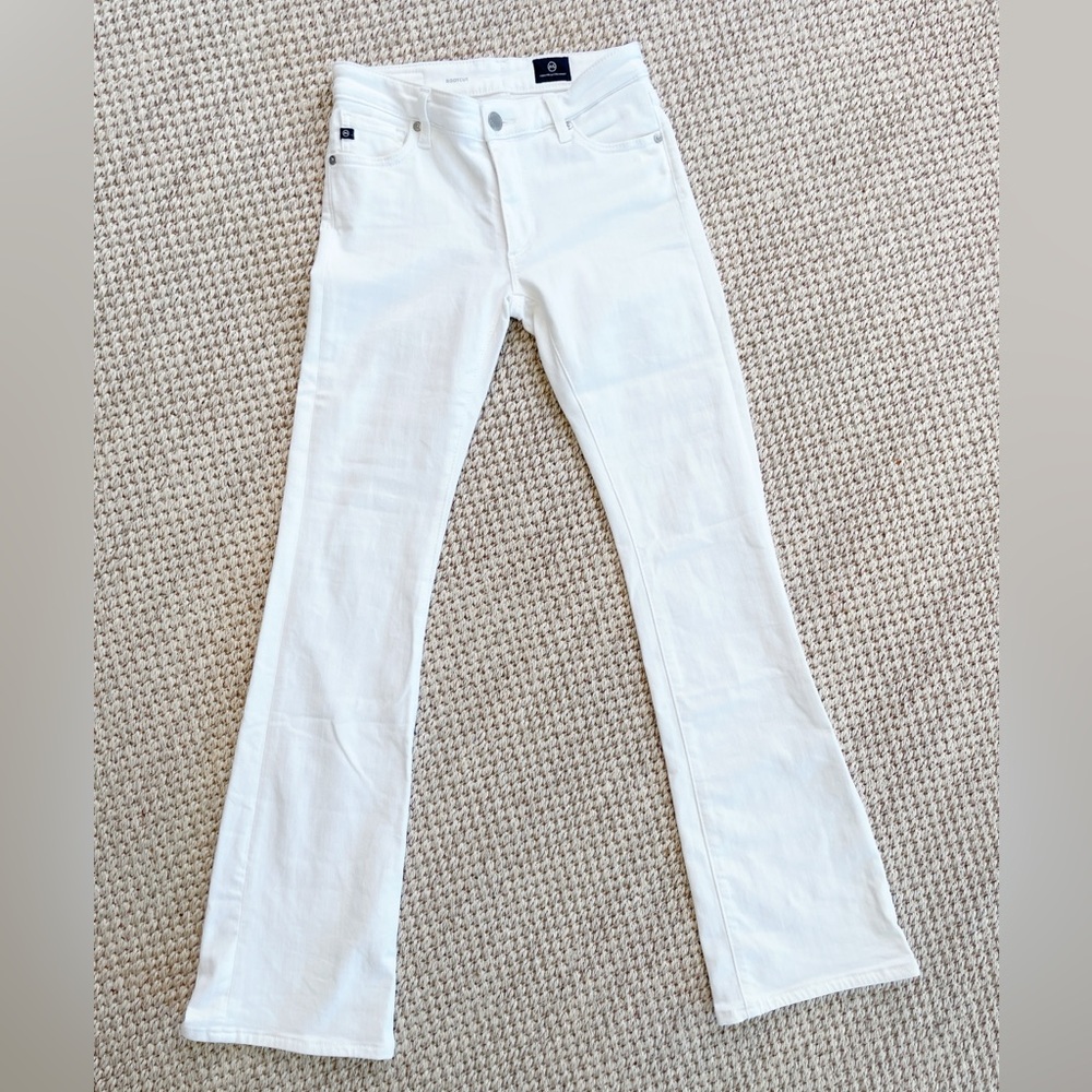 AG Adriano Goldschmied White Bootcut Jeans Size 24 Stretch Denim low rise